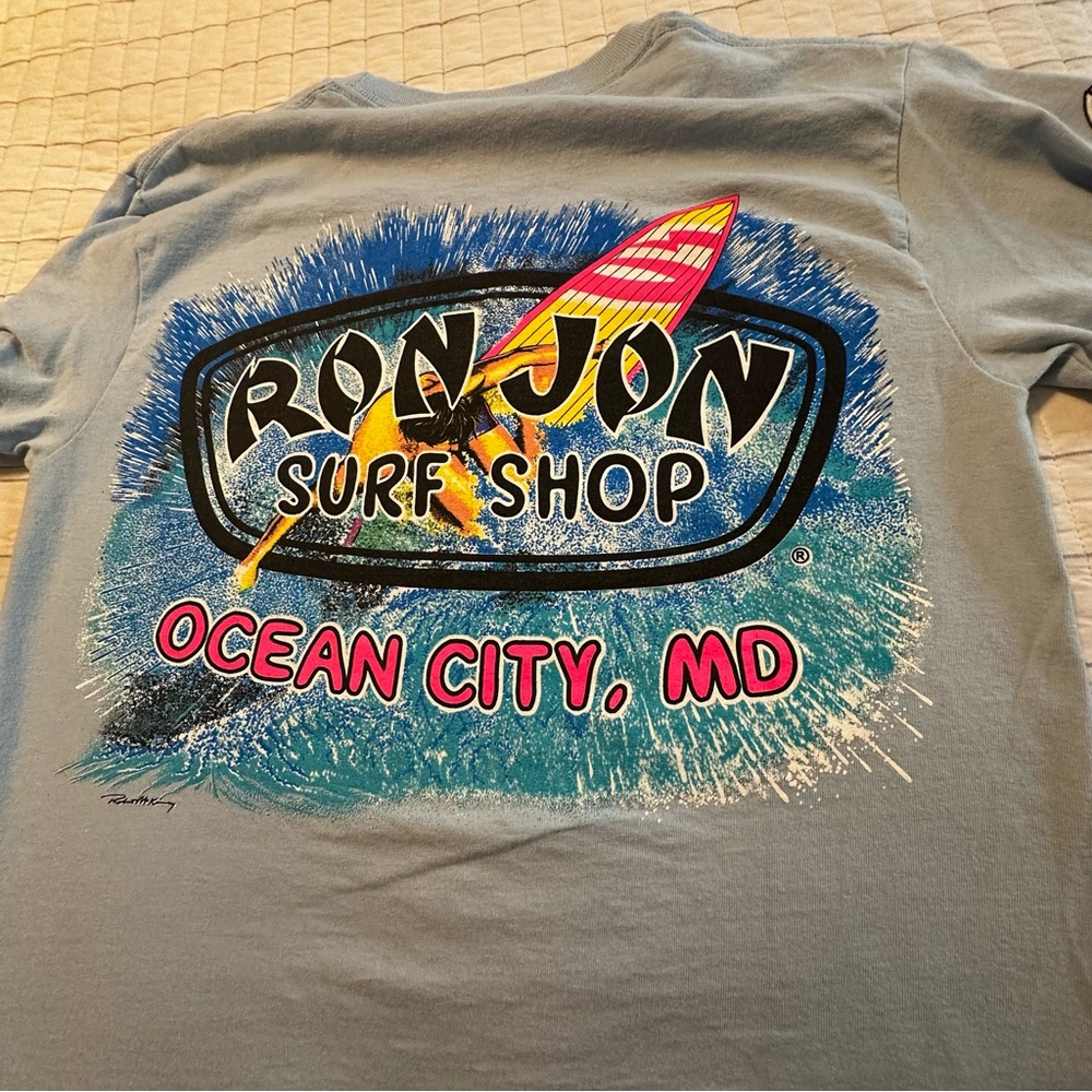 Ron Jon Long Sleeve T-Shirt Ocean City Maryland Small  Blue‎ - Picture 7 of 8